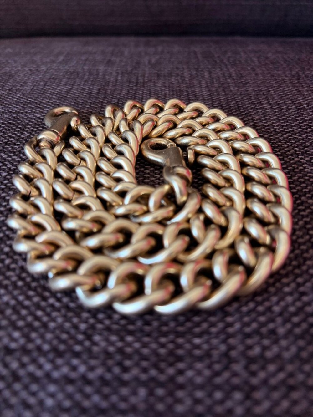 Chunky Gold Tone Transformer Chain Necklace / Bag Strap / Bracelet